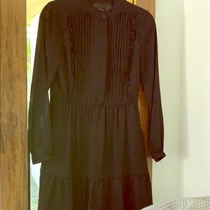 J. Crew Mercantile black dress w/ pleat detail, sm